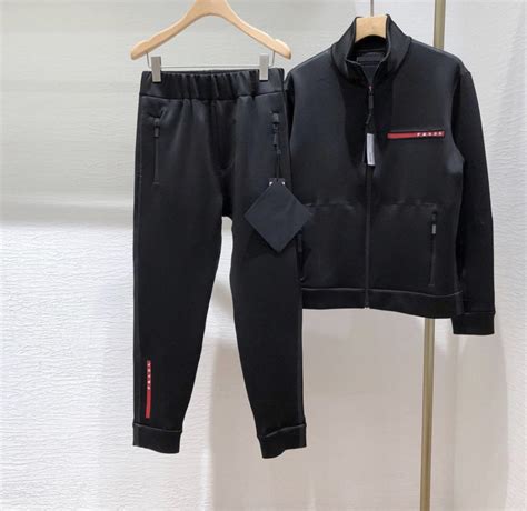 prada jogging anzug|Prada tracksuit.